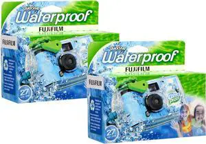 Fujifilm QuickSnap 800 Waterproof One-Time Use Disposable 35mm Camera - 27 Exposures -2 Pack