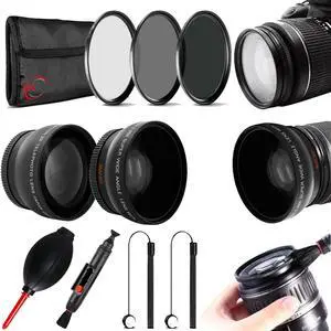 Vivitar All You Need Filters and Cleaning Tools for Canon EF-M 22mm f/2 STM RF 50mm F1.8 STM Canon Camera Lens