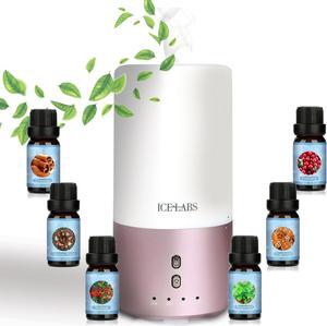 Vivitar Ultimate Aromatherapy Diffuser & Essential Oil Set - Ultrasonic Diffuser with 7 LED Color Changing Mood Lights + Fragrance Oils