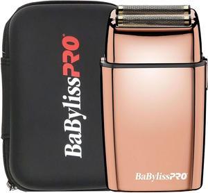 BaByliss Pro FOILFX02 Cordless Metal Double Foil Shaver FXFS2RG with Foil Shaver Storage Case