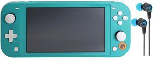 Nintendo Switch Lite Console Turquoise with Animal Crossing Game and JLab Play Gaming Wireless Bluetooth Earbuds  BlackBlue