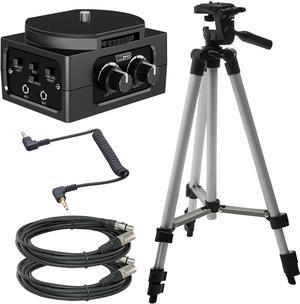 Vidpro XM-AD2 Dual Channel XLR to Mini Audio Adapter for Cameras and Camcorders with 2 XLR Cables + Stereo Mini Cable for Camera and Tripod