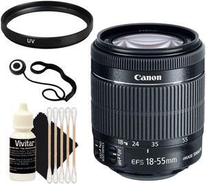 Canon EF-S 18-55mm f/3.5-5.6 IS STM Lens for EOS DSLR Cameras + UV Filter + more