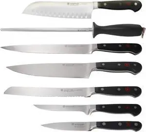 Wusthof 1120160602 Classic Six Piece Cook's Set 6 with Wusthof Classic 7" Hollow Edge Santoku Kitchen Knife