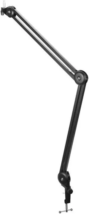 Boya BY-BA20 Aluminum Alloy Desk Holder Microphone Stand Bracket with Desk Mount & 5/8 to 3/8 Screw Heavy-Duty Microphone Arm Stand Adjustable & Foldable for Streaming, Podcast, Video Gaming, Record