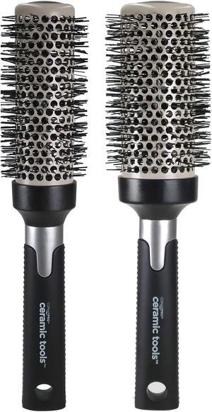 Conair Pro Ceramic Tools Large Round Brush 2½" #CPBCTR25 with ConairPro Ceramic Tools Medium Round Brush 2" #CPBCTR2