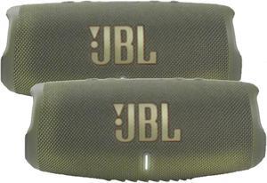 JBL Charge 5 Portable Waterproof Bluetooth Speaker Green - 2 Units