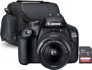 Canon EOS 2000D / Rebel T7 24.1MP CMOS 1080p DSLR Camera with EF-S 18-55mm f/1:3.5-5.6 Lens and SanDisk 64GB SDXC Card + Camera Case