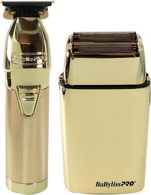 BaByliss Pro LIMITEDFX Collection Trimmer and Double Foil Shaver Gold #FXDUOFS2TG
