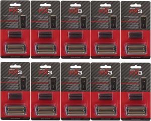 BaByliss Pro FX3 Replacement Foil Head for FX3 Shaver - Black #FXX3RFB- 10 Count