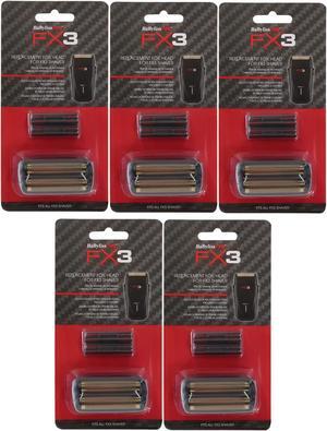BaByliss Pro FX3 Replacement Foil Head for FX3 Shaver - Black #FXX3RFB - 5 Count