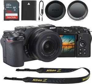 Nikon Z30 Mirrorless Camera with DX 16-50mm Lens and Sandisk Ultra 128 GB SDXC UHS I Memory Card