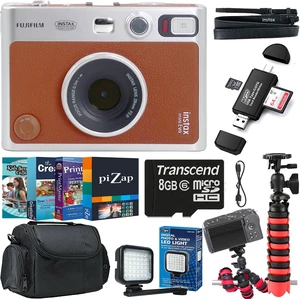 FUJIFILM INSTAX MINI EVO Hybrid Instant Camera (Brown) + Kids Scrapbooking Collection Bundle FUJIFILM INSTAX MINI EVO Hybrid Instant Camera (Brown) + Kids Scrapbooking Collection Bundle