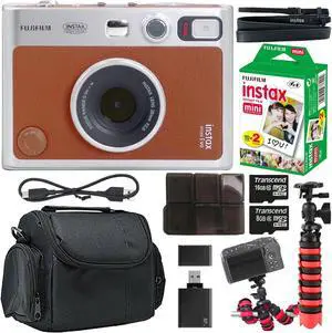 FUJIFILM INSTAX MINI EVO Hybrid Instant Camera (Brown) Accessory Bundle FUJIFILM INSTAX MINI EVO Hybrid Instant Camera (Brown) Accessory Bundle