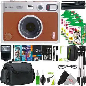 FUJIFILM INSTAX MINI EVO Hybrid Instant Camera (Brown) + All You Need Accessory Bundle FUJIFILM INSTAX MINI EVO Hybrid Instant Camera (Brown) + All You Need Accessory Bundle