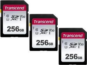 Transcend 256GB 300S UHS-I SDXC Memory Card- x3