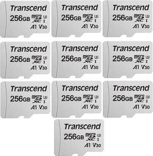 Transcend 256GB 300S UHS-I microSDXC Memory Card with SD Adapter- 10 Count