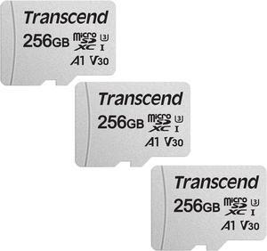 Transcend 256GB 300S UHS-I microSDXC Memory Card with SD Adapter- x3
