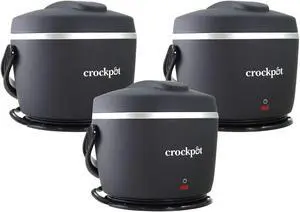 Crock-Pot Electric Lunch Box, Portable Food Warmer for On-the-Go, 20-Ounce (591 mL), Black Licorice- 3 Count