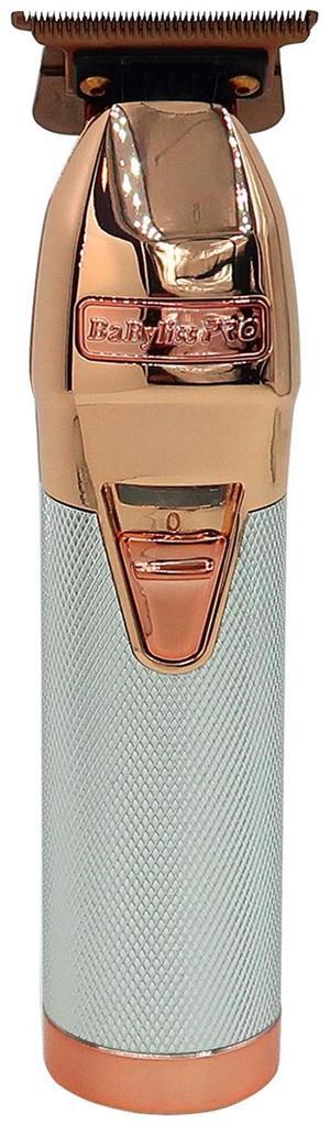 BaByliss Pro ROSEFX+ Professional Cord/Cordless All-Metal Lithium Outlining Trimmer Rose Gold #FX787NRG
