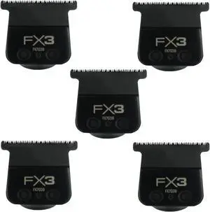 BaByliss Pro FX3 Titanium Carbon-Nitride Standard-Tooth Ultra-Thin Replacement T-Blade #FX703B -5 Count