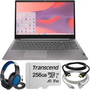 Lenovo IdeaPad 3i Chromebook 15.6" FHD Intel Celeron Laptop - 4GB Memory with 64GB eMMC Storage (Artic Grey) with 256GB microSDXC Card and Accessory Bundle Lenovo IdeaPad 3i Chromebook 15.6" FHD Intel Celeron Laptop - 4GB Memory with 64GB eMMC Storage (Artic Grey) with 256GB microSDXC Card and Accessory Bundle