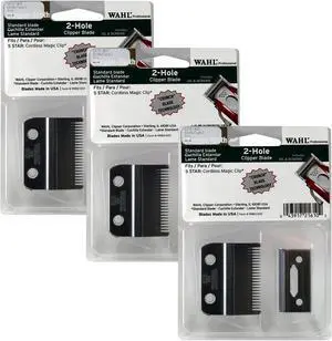 Wahl Stagger-Tooth Blending Clipper Blade For 5 Star Cordless Magic Clip #02161 -3 Pieces