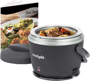 Crock-Pot Electric Lunch Box, Portable Food Warmer for On-the-Go, 20-Ounce (591 mL), Black Licorice + Easy & Delicious Crock-Pot Recipes