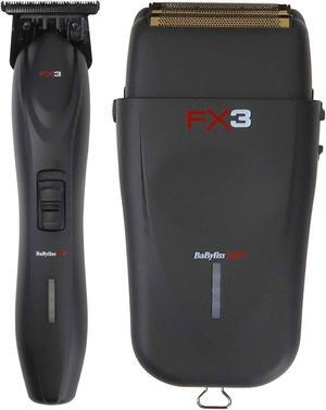 Babyliss Pro FX3 Professional High-Torque, High-Speed Dual Voltage Foil Shaver & Trimmer Set  FXX3SB & FXX3TB