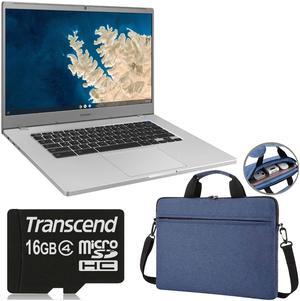 Samsung 15.6" Chromebook 4+ - Intel Celeron, 4GB RAM, 32GB eMMC (Platinum Titan) + 16GB MicroSD & Bag