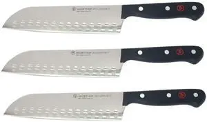 Wusthof Gourmet 7" Hollow Edge Santoku Knife - 3 Units