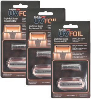 BaByliss Pro UVFOIL Single-Foil Shaver Replacement Kit [Single-Foil & Cutters] - Rose Gold #FXLRF1RG - 3 Units