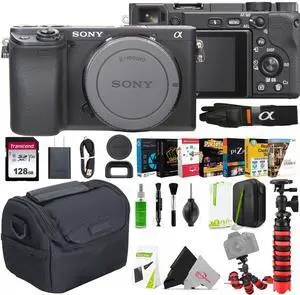 Sony Alpha a6400 Mirrorless Digital Camera (Body) with Transcend 128GB SDXC/SDHC 300S Memory Card Accessory Bundle