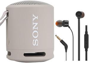 Sony SRS-XB13 Extra Bass Portable Wireless Waterproof Speaker (Taupe) with JBL T110 In Ear Headphones
