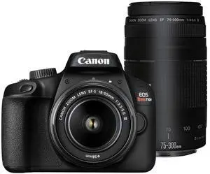 Canon EOS Rebel T100 with EF-S 18-55mm f/3.5-5.6 III Lens and EF 75-300mm f/4.0-5.6 III Lens "REFURBISHED"