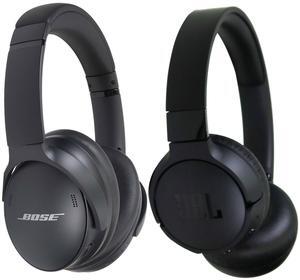 Bose QuietComfort Wireless Active Noise Canceling Headphones (Black) with JBL Tune 660NC Noise-Canceling Wireless Headphones (Black)