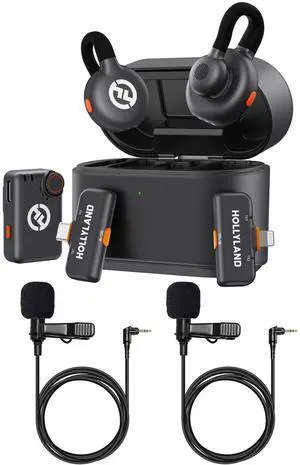 Hollyland Lark M2S Ultimate Combo (Camera RX+USB-C RX+Lightning RX) Wireless Lavalier Microphone + 2x Lavalier Microphone
