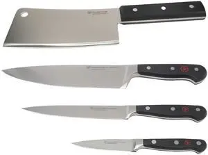 Wusthof Classic 3-Piece Chef's Knife Set #1120160301 with Wusthof Classic 6" Cleaver Knive