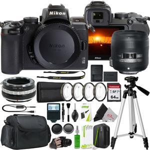 Nikon Z50 Mirrorless Digital Camera with AF-S DX Micro-NIKKOR 40mm f/2.8G Close-up Lens and F to Z Adapter Enhanced Macro Kit