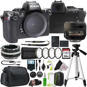 Nikon Z50 II Mirrorless Camera with AF-S NIKKOR 50mm f/1.4G Lens and F to Z Adapter Enhanced Macro Kit