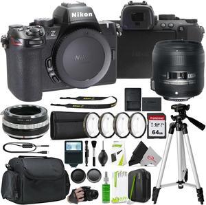 Nikon Z50 II Mirrorless Camera with AF-S DX Micro-NIKKOR 40mm f/2.8G Close-up Lens and F to Z Adapter Enhanced Macro Kit