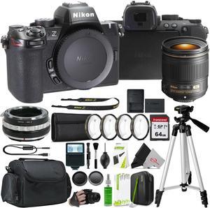 Nikon Z50 II Mirrorless Camera with Nikon AF-S NIKKOR 28mm f/1.8G Lens and F to Z Adapter Enhanced Macro Kit