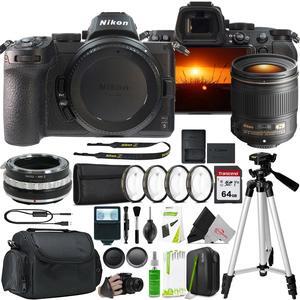 Nikon Z 5 Mirrorless Digital Camera with AF-S NIKKOR 28mm f/1.8G Lens and F to Z Adapter Enhanced Macro Kit