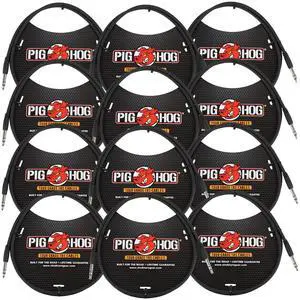 Pig Hog 3ft 1/4" TRS - 1/4" TRS Cable - 12 Units