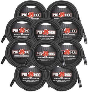 Pig Hog High Performance 8mm XLR Microphone Cable, 25 ft PHM25 - 10 Units