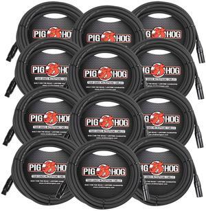 Pig Hog High Performance 8mm XLR Microphone Cable, 25 ft PHM25 - 12 Units