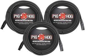 Pig Hog High Performance 8mm XLR Microphone Cable, 25 ft PHM25 - 3 Units