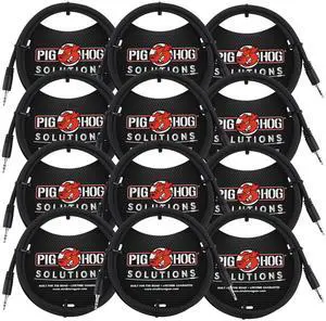 Pig Hog Solutions 3.5mm TRS to 3.5mm TRS Adapter Cable, 9ft - 12 Units Pig Hog Solutions 3.5mm TRS to 3.5mm TRS Adapter Cable, 9ft - 12 Units