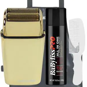 Babyliss Pro Foil FX02 FXFS2G Cord / Cordless Metal Double Foil Shaver Barber Accessory Bundle