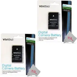 Vivitar EN-EL20a Replacement Battery for Nikon Coolpix P1000 P950 J1 1 AW1 1 V3 - 3 Units